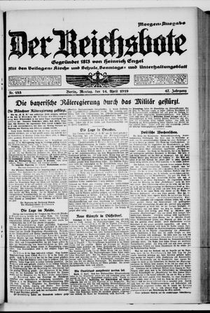 Der Reichsbote on Apr 14, 1919