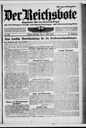 Der Reichsbote on Apr 21, 1919