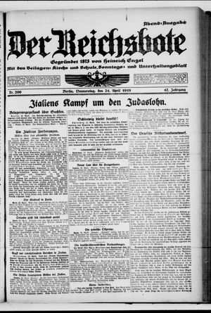Der Reichsbote on Apr 24, 1919