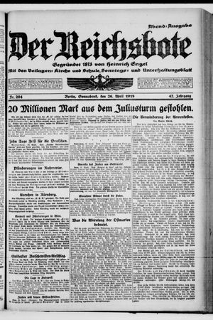 Der Reichsbote on Apr 26, 1919