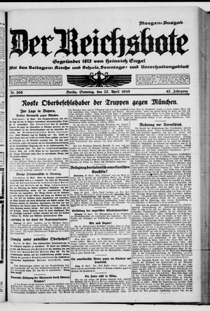 Der Reichsbote on Apr 27, 1919