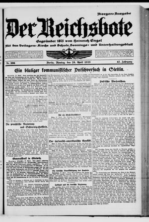 Der Reichsbote vom 28.04.1919