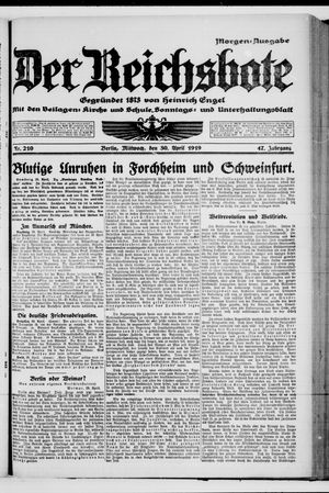 Der Reichsbote on Apr 30, 1919