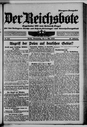 Der Reichsbote vom 01.05.1919