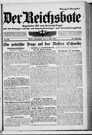 Der Reichsbote vom 03.05.1919