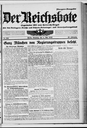 Der Reichsbote on May 4, 1919