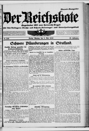 Der Reichsbote vom 05.05.1919