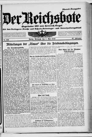 Der Reichsbote vom 07.05.1919