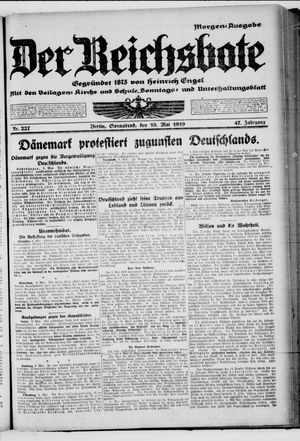 Der Reichsbote vom 10.05.1919