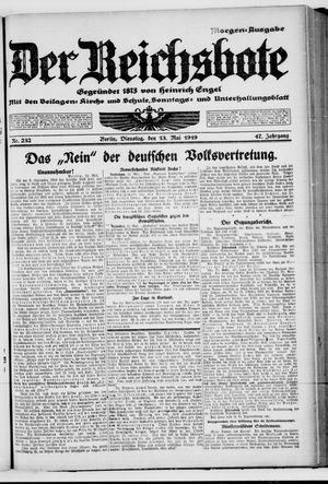 Der Reichsbote vom 13.05.1919