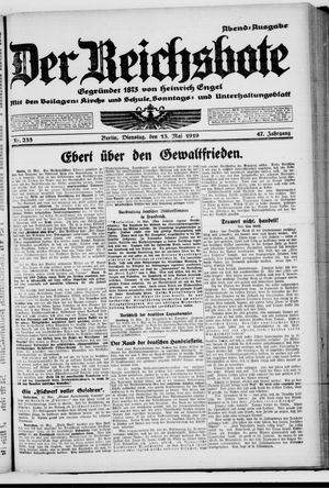 Der Reichsbote vom 13.05.1919