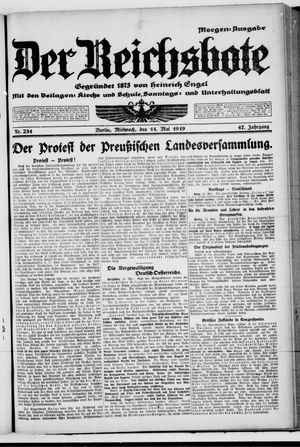 Der Reichsbote vom 14.05.1919