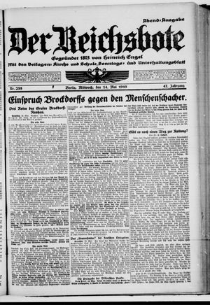 Der Reichsbote vom 14.05.1919