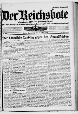 Der Reichsbote on May 15, 1919