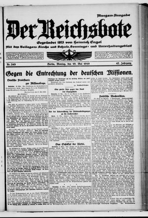 Der Reichsbote vom 19.05.1919