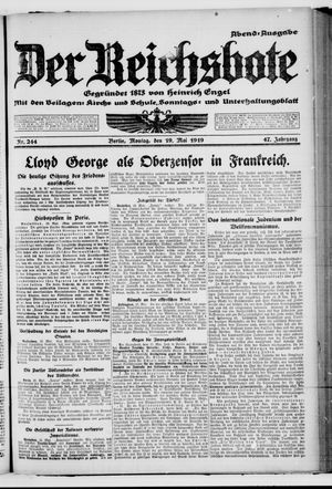 Der Reichsbote vom 19.05.1919