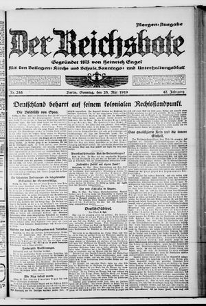 Der Reichsbote vom 25.05.1919