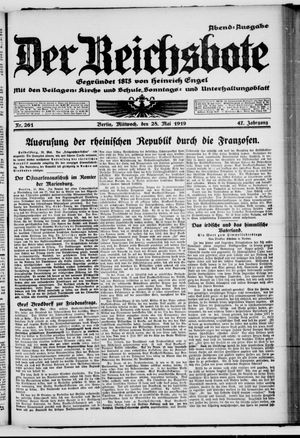 Der Reichsbote on May 28, 1919