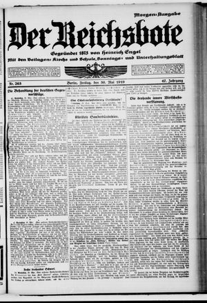 Der Reichsbote on May 30, 1919
