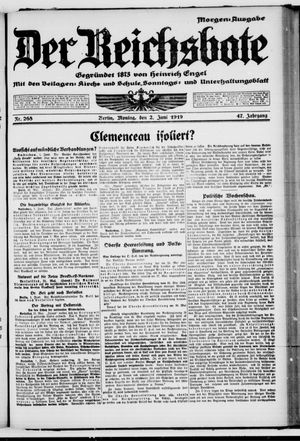 Der Reichsbote vom 02.06.1919