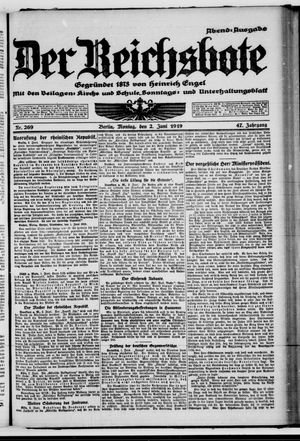 Der Reichsbote vom 02.06.1919