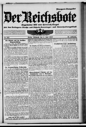 Der Reichsbote vom 04.06.1919