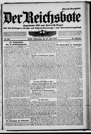 Der Reichsbote vom 12.06.1919
