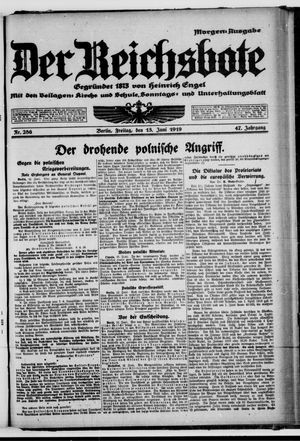 Der Reichsbote on Jun 13, 1919