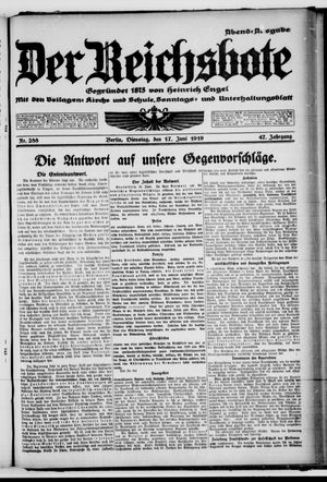 Der Reichsbote vom 17.06.1919