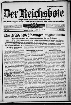 Der Reichsbote vom 23.06.1919
