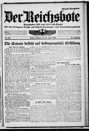 Der Reichsbote vom 23.06.1919