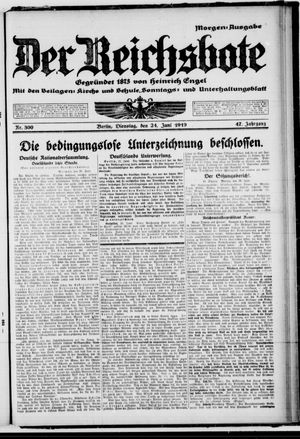 Der Reichsbote vom 24.06.1919