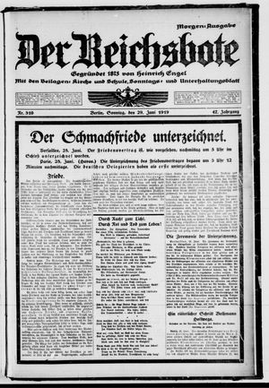 Der Reichsbote vom 29.06.1919