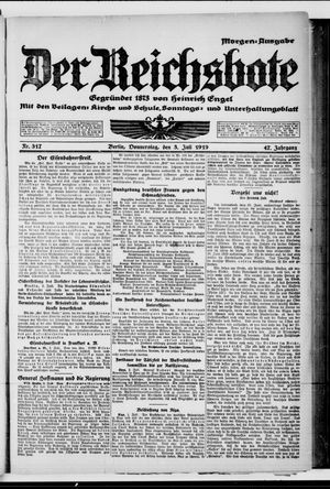 Der Reichsbote on Jul 3, 1919