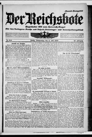 Der Reichsbote on Jul 3, 1919