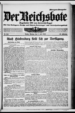 Der Reichsbote vom 07.07.1919