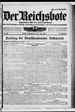 Der Reichsbote on Jul 12, 1919
