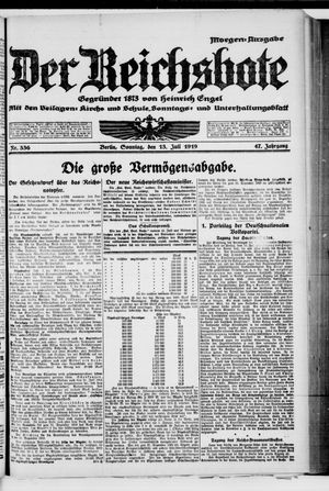 Der Reichsbote on Jul 13, 1919