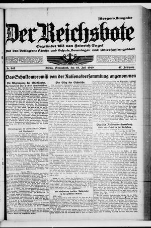 Der Reichsbote vom 19.07.1919