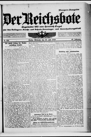Der Reichsbote vom 23.07.1919