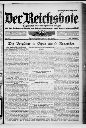 Der Reichsbote vom 27.07.1919