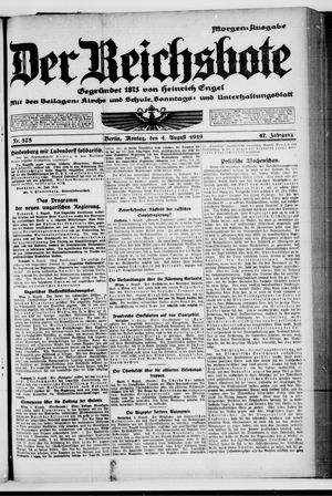 Der Reichsbote vom 04.08.1919