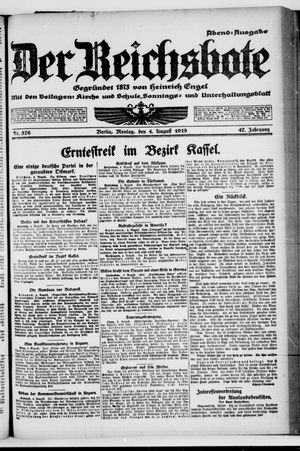 Der Reichsbote vom 04.08.1919