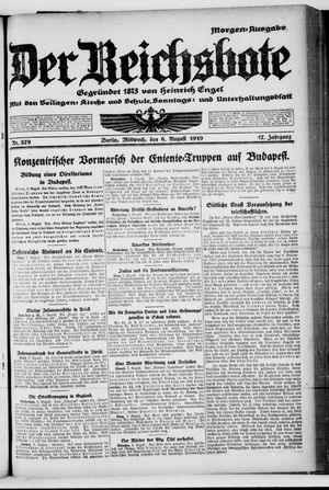 Der Reichsbote vom 06.08.1919