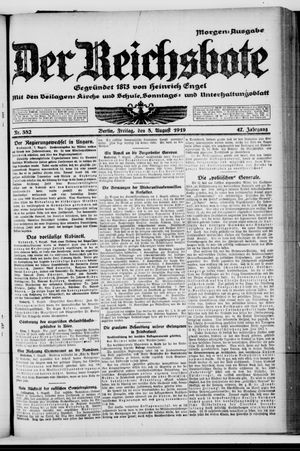 Der Reichsbote vom 08.08.1919