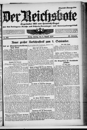 Der Reichsbote vom 08.08.1919