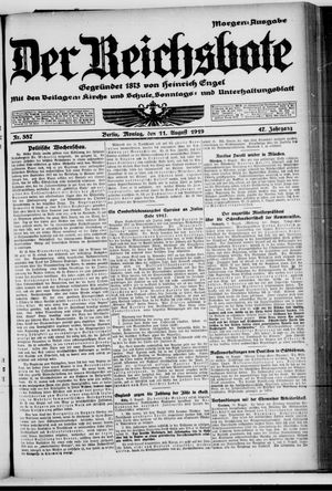 Der Reichsbote on Aug 11, 1919