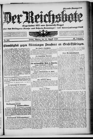 Der Reichsbote on Aug 11, 1919
