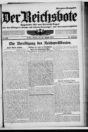 Der Reichsbote on Aug 22, 1919