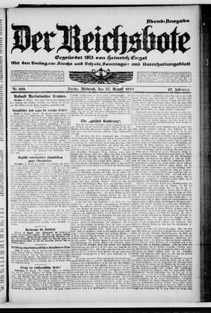 Der Reichsbote vom 27.08.1919
